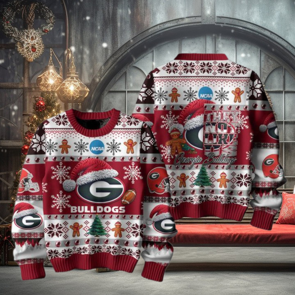 Georgia Bulldogs Football They Not Like Us Christmas Ugly Sweater Georgia Bulldogs Football They Not Like Us Christmas Ugly Sweater