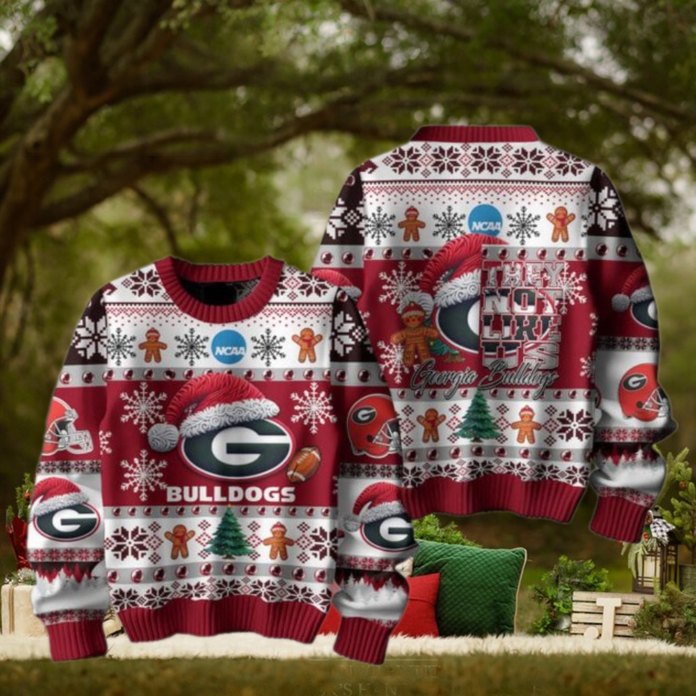 Georgia Bulldogs Football They Not Like Us Christmas Ugly Sweater Georgia Bulldogs Football They Not Like Us Christmas Ugly Sweater