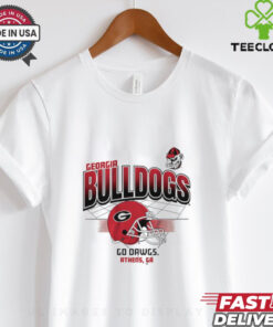 Georgia Bulldogs Football go Dawgs helmet grid shirt