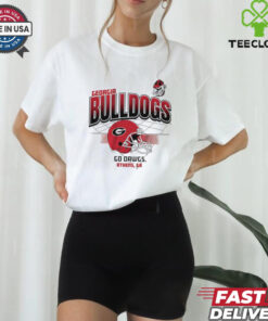 Georgia Bulldogs Football go Dawgs helmet grid shirt