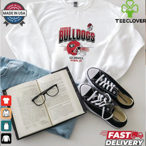 Georgia Bulldogs Football go Dawgs helmet grid shirt