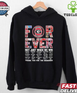 Georgia Bulldogs Forever Not Just When We Win Thank You For The Memories Signatures Shirt