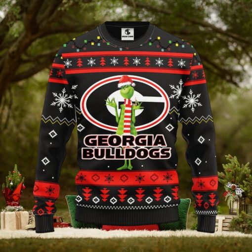 Georgia Bulldogs Funny Grinch Christmas Ugly Sweater