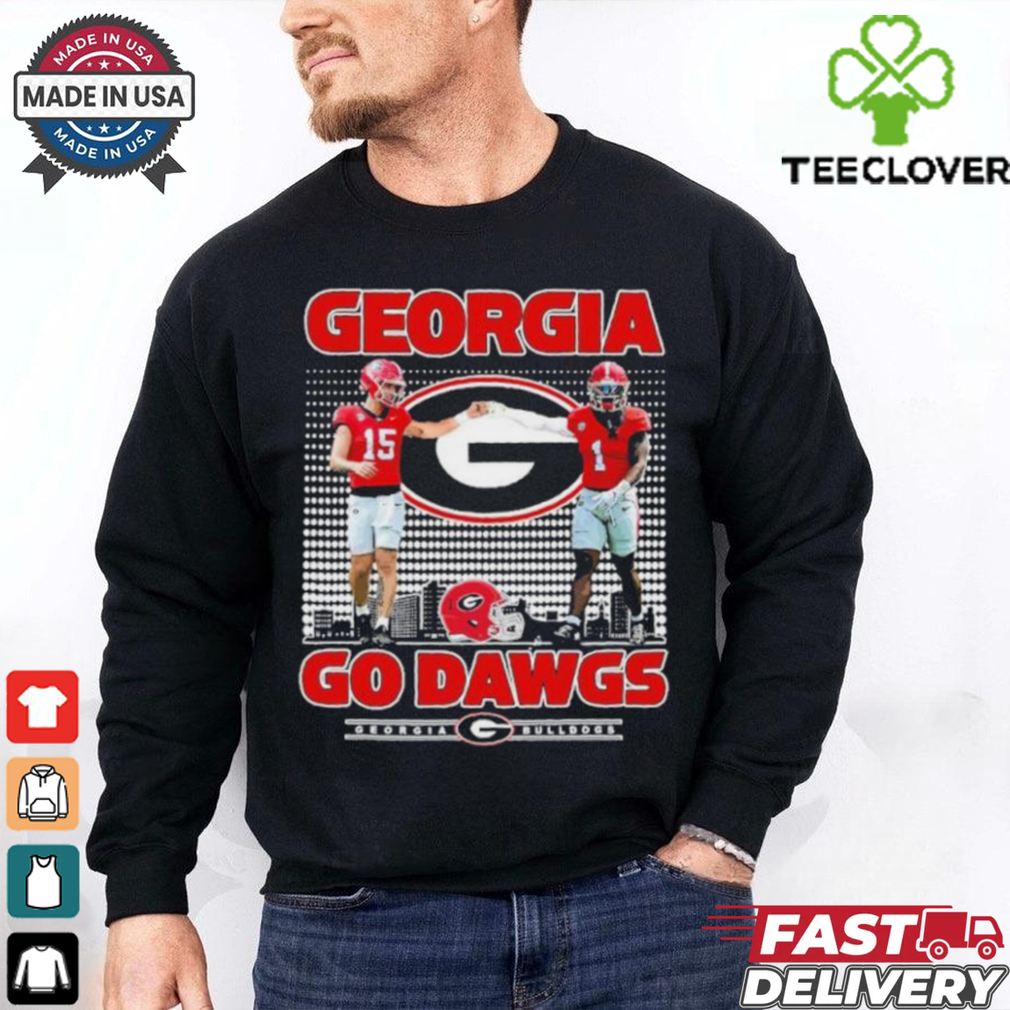 Georgia Bulldogs Go Dawgs Carson Beck And Trevor Etienne Shirt Georgia Bulldogs Go Dawgs Carson Beck And Trevor Etienne Shirt