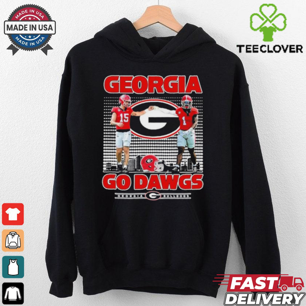 Georgia Bulldogs Go Dawgs Carson Beck And Trevor Etienne Shirt Georgia Bulldogs Go Dawgs Carson Beck And Trevor Etienne Shirt