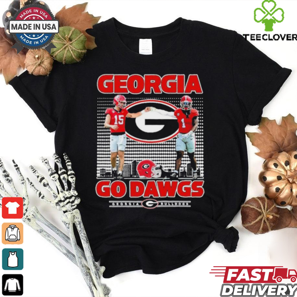 Georgia Bulldogs Go Dawgs Carson Beck And Trevor Etienne Shirt Georgia Bulldogs Go Dawgs Carson Beck And Trevor Etienne Shirt