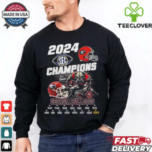 Georgia Bulldogs Go Dawgs Southeastern Conference Champions 2024 T Shirt