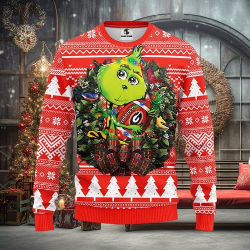 Georgia Bulldogs Grinch Hug Christmas Ugly Sweater