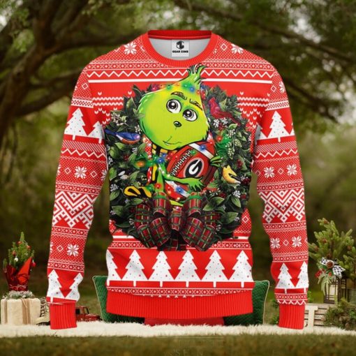 Georgia Bulldogs Grinch Hug Christmas Ugly Sweater