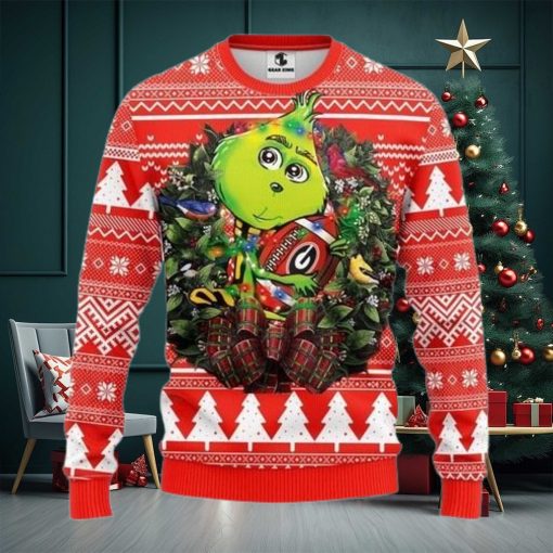 Georgia Bulldogs Grinch Hug Ugly Christmas Sweater, All Over Print Sweatshirt, Ugly Sweater, Christmas Sweaters, Hoodie, Sweater