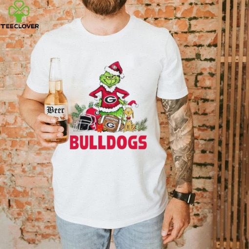 Georgia Bulldogs Grinch and Max dog funny Christmas hoodie, sweater, longsleeve, shirt v-neck, t-shirt