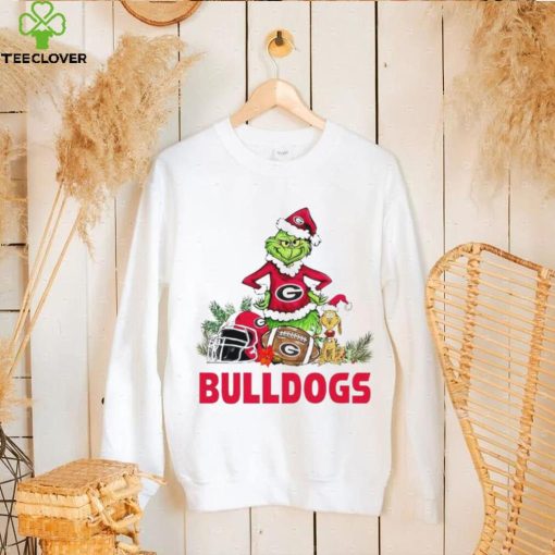 Georgia Bulldogs Grinch and Max dog funny Christmas hoodie, sweater, longsleeve, shirt v-neck, t-shirt