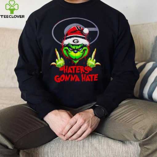 Georgia Bulldogs Grinch middle finger haters gonna hate hoodie, sweater, longsleeve, shirt v-neck, t-shirt