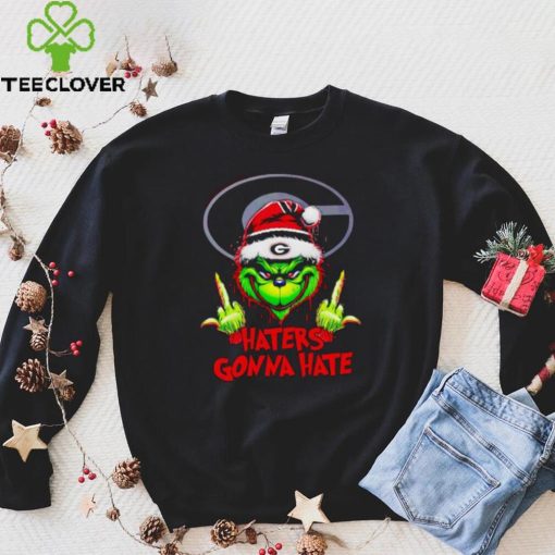 Georgia Bulldogs Grinch middle finger haters gonna hate hoodie, sweater, longsleeve, shirt v-neck, t-shirt