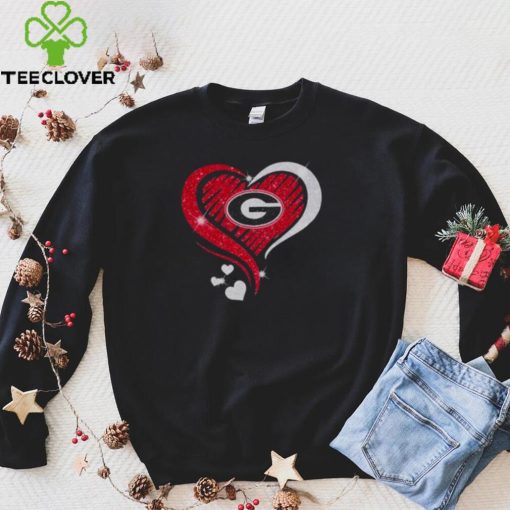 Georgia Bulldogs Heart Diamond love 2022 hoodie, sweater, longsleeve, shirt v-neck, t-shirt