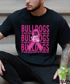 Georgia Bulldogs Mascot We Wear Pink Cancer T shirt
