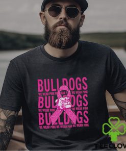 Georgia Bulldogs Mascot We Wear Pink Cancer T shirt