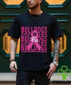 Georgia Bulldogs Mascot We Wear Pink Cancer T shirt