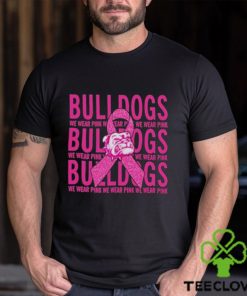 Georgia Bulldogs Mascot We Wear Pink Cancer T shirt