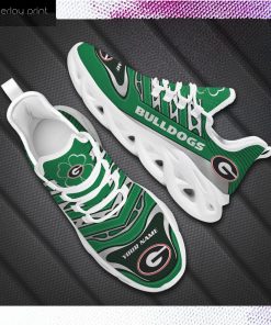 Georgia Bulldogs NCAA St. Patrick's Day Shamrock Custom Name Clunky Max Soul Shoes Sneakers For Mens Womens