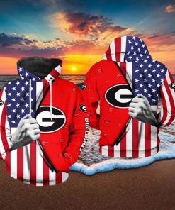 Georgia Bulldogs NCAA US FLag 3D Printed Hoodie