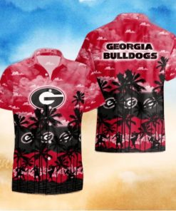 Georgia Bulldogs Palms Tree Hawaiian Shirt