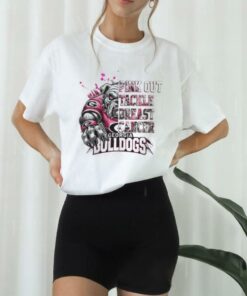 Georgia Bulldogs Pink Out Tackle Breast Cancer 2024 T shirt