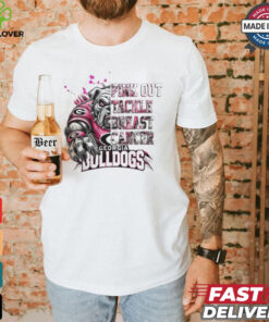 Georgia Bulldogs Pink Out Tackle Breast Cancer 2024 T shirt