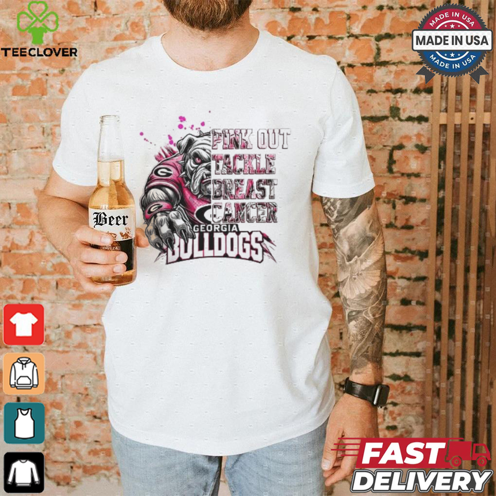 Georgia Bulldogs Pink Out Tackle Breast Cancer 2024 T shirt Georgia Bulldogs Pink Out Tackle Breast Cancer 2024 T shirt