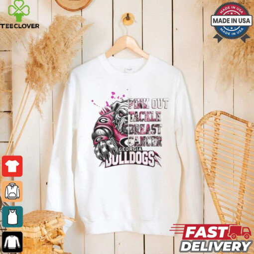 Georgia Bulldogs Pink Out Tackle Breast Cancer 2024 T shirt