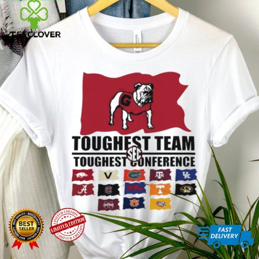 Georgia Bulldogs SEC toughest team toughest conference flags Classic T hoodie, sweater, longsleeve, shirt v-neck, t-shirt