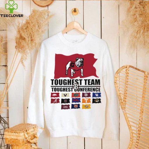 Georgia Bulldogs SEC toughest team toughest conference flags Classic T hoodie, sweater, longsleeve, shirt v-neck, t-shirt