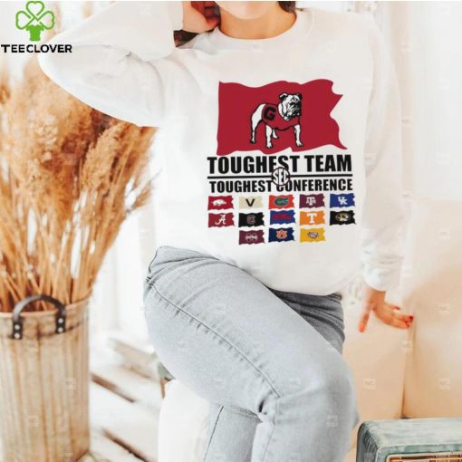 Georgia Bulldogs SEC toughest team toughest conference flags Classic T hoodie, sweater, longsleeve, shirt v-neck, t-shirt