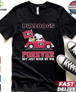Georgia Bulldogs Snoopy Fan Forever Not Just When We Win And Lose T Shirt