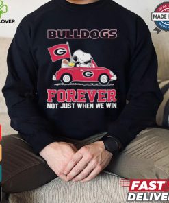 Georgia Bulldogs Snoopy Fan Forever Not Just When We Win And Lose T Shirt