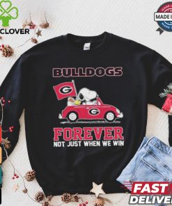 Georgia Bulldogs Snoopy Fan Forever Not Just When We Win And Lose T Shirt
