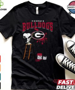 Georgia Bulldogs Snoopy Painting Shirt