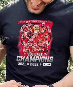 Georgia Bulldogs Team Back To Back To Back Sec East Champions 2021 2022 2023 Shirt