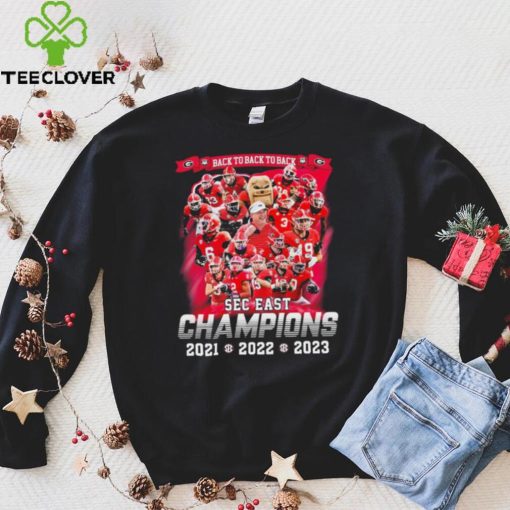 Georgia Bulldogs Team Back To Back To Back Sec East Champions 2021 2022 2023 Shirt