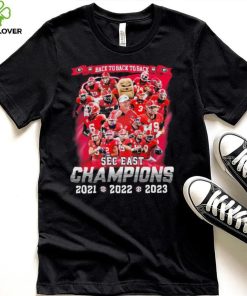 Georgia Bulldogs Team Back To Back To Back Sec East Champions 2021 2022 2023 Shirt