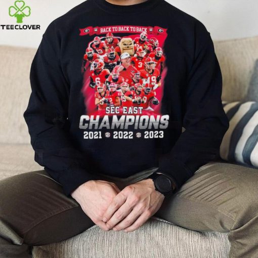 Georgia Bulldogs Team Back To Back To Back Sec East Champions 2021 2022 2023 Shirt