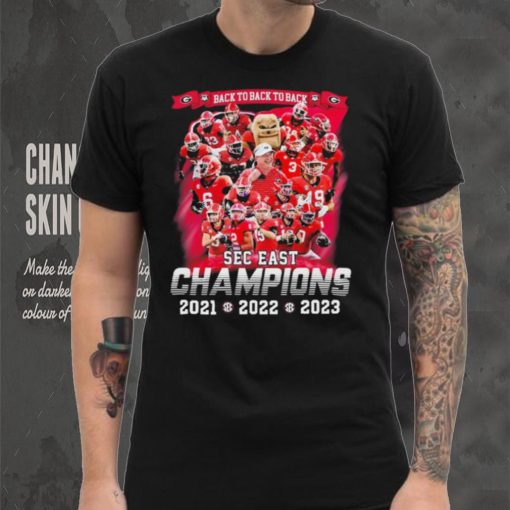 Georgia Bulldogs Team Back To Back To Back Sec East Champions 2021 2022 2023 Shirt