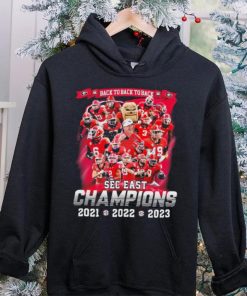 Georgia Bulldogs Team Back To Back To Back Sec East Champions 2021 2022 2023 Shirt