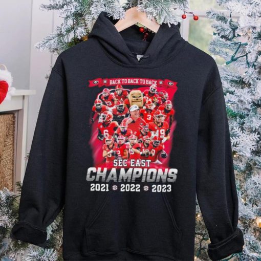 Georgia Bulldogs Team Back To Back To Back Sec East Champions 2021 2022 2023 Shirt