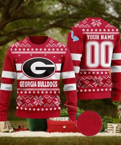 Georgia Bulldogs Ugly Christmas Sweater Custom Name Georgia Bulldogs Gift