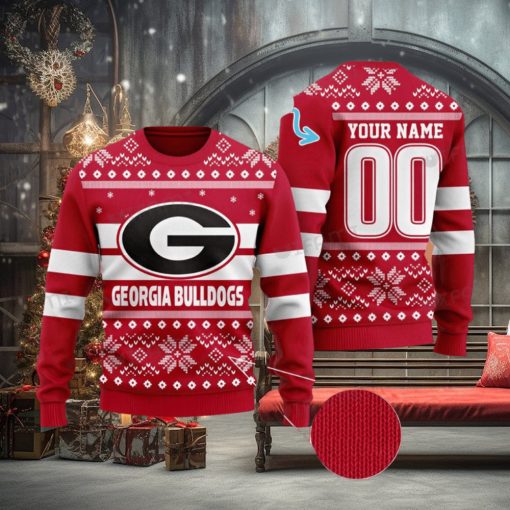 Georgia Bulldogs Ugly Christmas Sweater Custom Name Georgia Bulldogs Gift