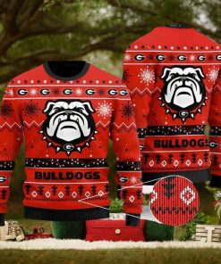 Georgia Bulldogs Ugly Christmas Sweater Mascot GA Football Gift