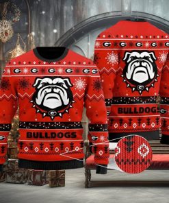 Georgia Bulldogs Ugly Christmas Sweater Mascot GA Football Gift