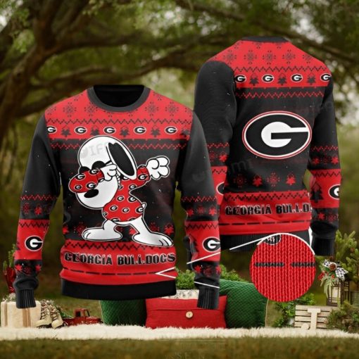 Georgia Bulldogs Ugly Christmas Sweater Snoopy Georgia Bulldogs Gift
