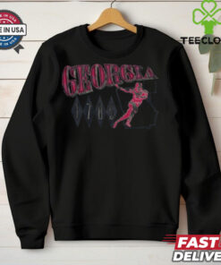 Georgia Bulldogs Vault Football Long Sleeve T Shirt
